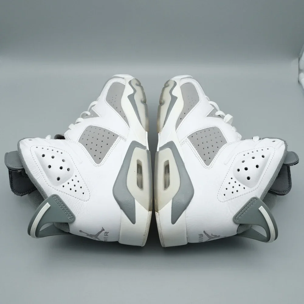 Nike Air Jordan 6 Retro Mens White Cool Grey CT8529-100 Size 9.5 High Top